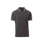 Polo Unisex ITALIA Manica Corta con Tricolore a Contrasto - Payper