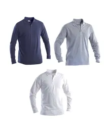Polo da lavoro manica lunga 100% cotone pettinato P&P Loyal STP35 102