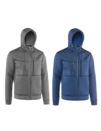 Felpa da Lavoro Stretch con Capuccio Zip Intera Multitasche Sottozero Diver I0440