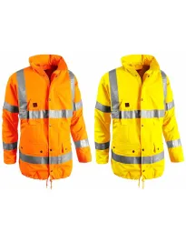 Parka da Lavoro Alta Visibilità Multitasche Impermeabile Sottozero Stop 2299
