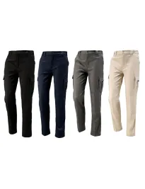 Pantalone Multitasche con ginocchia rinforzate 437335 Neri