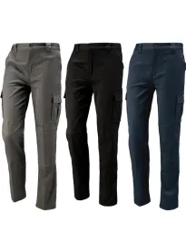 Pantalone Multitasche con Ginocchia Rinforzate 437343 Neri