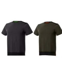 T-Shirt da Lavoro Stretch 100% Cotone Nice Neri 471138