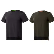 T-Shirt da Lavoro Stretch 100% Cotone Nice Neri 471138
