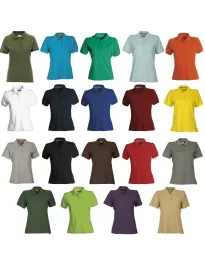 Polo da Lavoro Venice Donna Manica Corta con Rinforzi Laterali in 100% Cotone - Payper