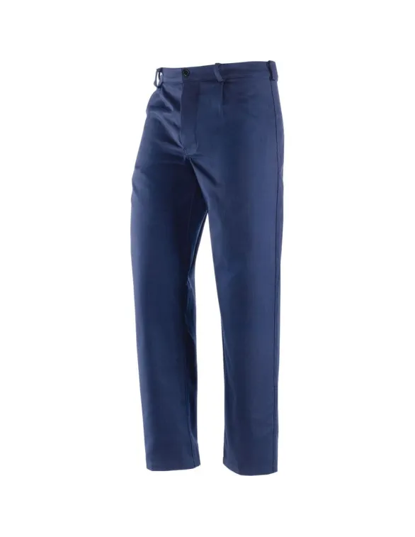 PANTALONE BLU DA LAVORO invernale in 100/% cotone fustagno interno