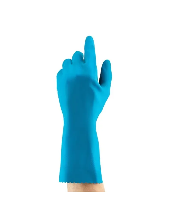 Guanti Da Lavoro Ansell Hynit - Nitrile Oleorepellente, Taglia S/M, Blu (12 Paia) - 6