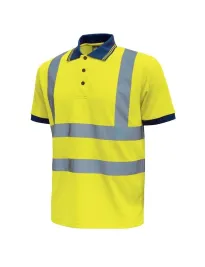 3 Pezzi - Polo da Lavoro Alta Visibilità U-Power Neon