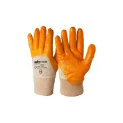 Guanti NBR in maglia con polsino Giallo - Dorso AREATO