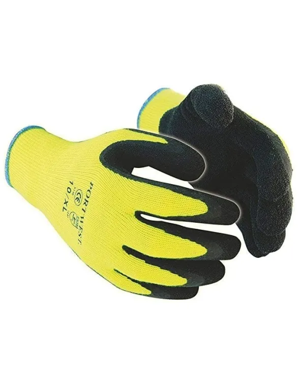 Benson Tools Guanti Da Lavoro Invernali Termici - Rivestiti In Lattice, Fluorescenti (Taglia 10)