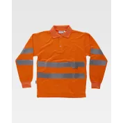 Polo da Lavoro Manica Lunga Alta Visibilità C3833 - Workteam