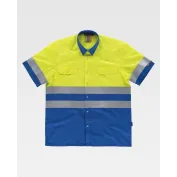Camicia da Lavoro Combinata Manica Corta Alta Visibilità C3812 - Workteam
