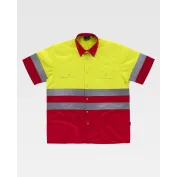 Camicia da Lavoro Combinata Manica Corta Alta Visibilità C3812 - Workteam