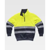 Felpa da Lavoro Mezza Zip Alta Visibilità C9035 - Workteam