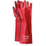12 Paia - Guanti da lavoro Spalmato PVC Cotone 45 cm - Issa Line 07227