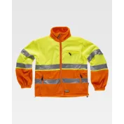 Pile da Lavoro con Cerniera Bicolore Alta Visibilità C4026 - Workteam