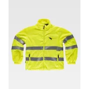 Felpa da Lavoro in Pile con Cerniera e Bande Rinfrangenti Alta Visibilità C4035 - Workteam