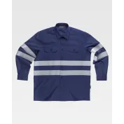 Camicia da Lavoro Manica Lunga con Bande B8007 - Workteam