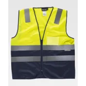 Gilet da Lavoro con Cerniera e Bande Alta Visibilità C3615 - Workteam