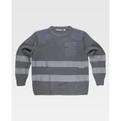 Maglione da Lavoro Girocollo con Bande Rinfrangenti S5507 - Workteam