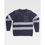 Maglione da Lavoro Girocollo con Bande Rinfrangenti S5507 - Workteam