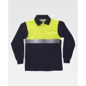 Polo da Lavoro Manica Lunga 100% Cotone Alta Visibilità C3843 - Workteam