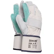 12 Paia - Guanti da lavoro in Pelle Crosta di Bovino - Issa Line