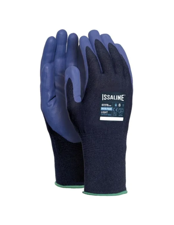 Guanti Da Lavoro In Nylon Con PU | 12 Paia | Antiscivolo E Antitaglio | Taglia M/8 | Per Edilizia E Industria - Foto 8