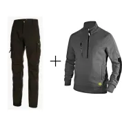 Completo da lavoro Pantaloni da lavoro Diadora Multitasche Win II &  Felpa da lavoro Mezza zip Diadora Sweatshirt HZ Litework