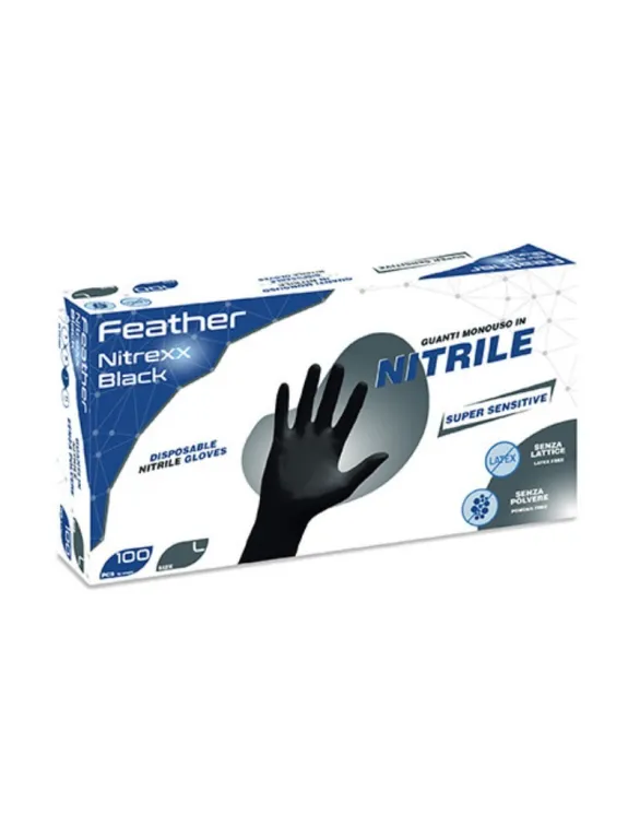 Guanti In Nitrile Neri Senza Polvere - 300pz | Per Estetica, Tatuaggi E Alimentare | Protezione Cat.3 - Foto 8