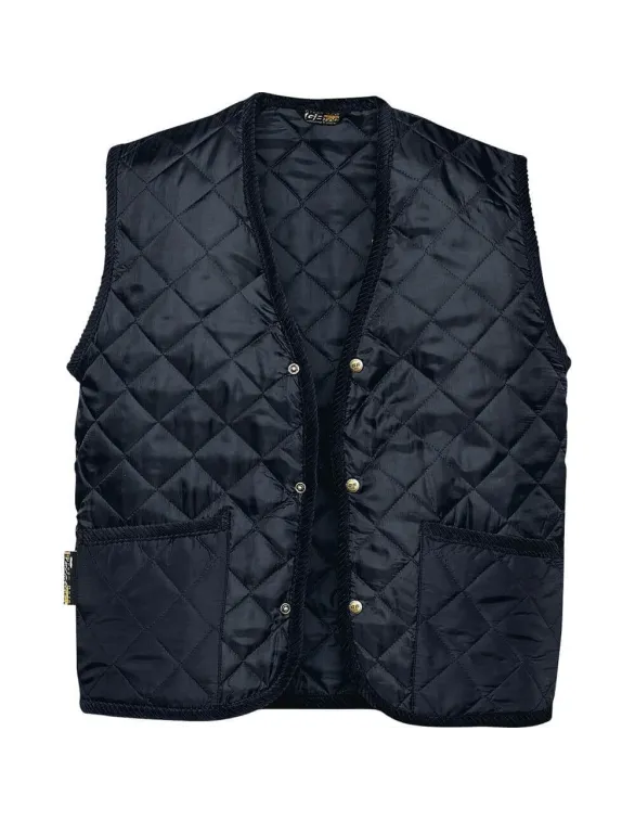 Gilet smanicato uomo da lavoro Husky Blu Trapuntato in Nylon