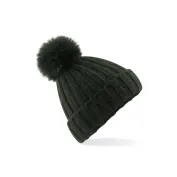 Cappello Verbier Fur Pop Pom Chunky Beanie Beechfield - B413