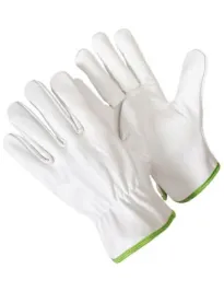 Guanti da lavoro in Pelle Fiore Bovino bianco orlato