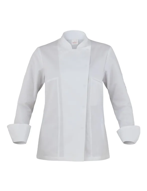 Camice Da Lavoro Donna Giacca Da Chef 100% Cotone Maniche Lunghe