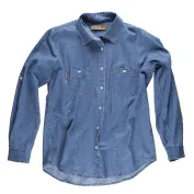 Camicia da lavoro donna in jeans a manica lunga - Workteam