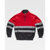 Felpa da Lavoro Mezza Zip Alta Visibilità C9033 - Workteam