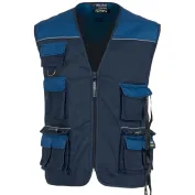 Gilet estivo multitasche con collo a V e dettagli riflettenti - Workteam