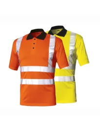 Fuori-tutto - Polo Basic Alta Visibilità ISSA LINE - 08184  taglia M Colore Giallo fluo