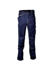 Fuori tutto - Jeans da Lavoro Stretch Elasticizzati Multitasche Cofra Tough V225-0-00 taglia 52 colore blu