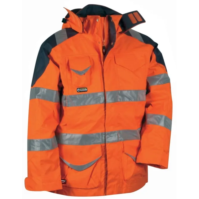Fuori tutto - Parka da Lavoro Alta Visibilità Cofra Protection V024-0-00 taglia 46 colore arancione