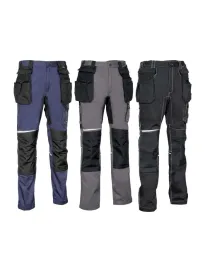Fuori tutto - Pantaloni da Lavoro Stretch Elasticizzati Multitasche Cofra Lemno V581-0-02 Taglia 46 colore antracite nero