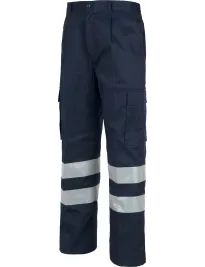 Fuori tutto - Pantalone da lavoro ad Alta visibilità - B1407 workteam  Taglia 46 colore blu