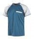 Fuori tutto - T-shirt combinata manica corta tripla cucitura - Workteam  taglia 2xl colore azzurro grigio chiaro