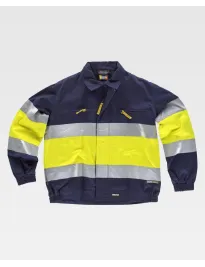 Fuori tutto - Giacca da Lavoro Combinata Alta Visibilità con Bande C4119 - Workteam  taglia XL colore navy orange