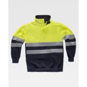 Fuori tutto - Felpa da Lavoro a Collo Alto Alta Visibilità C3839 - Workteam  taglia M colore yellow navy