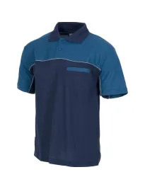Fuori tutto - Polo combinata in tessuto piquè a manica corta - Workteam  Taglia 2xl colore navy azzurro
