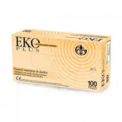 Guanti in lattice Bianco senza talco polvere EKO PLus di Qualità Ultra TOP - 100 Pezzi