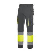 Pantalone bicolore da Lavoro 100% Cotone Alta Visibilità Multitasche Velilla 303007