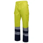 Pantalone bicolore da Lavoro Alta Visibilità Multitasche Velilla 303001