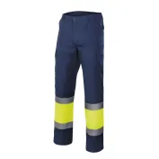 Pantalone bicolore da Lavoro Alta Visibilità Multitasche Velilla 303003